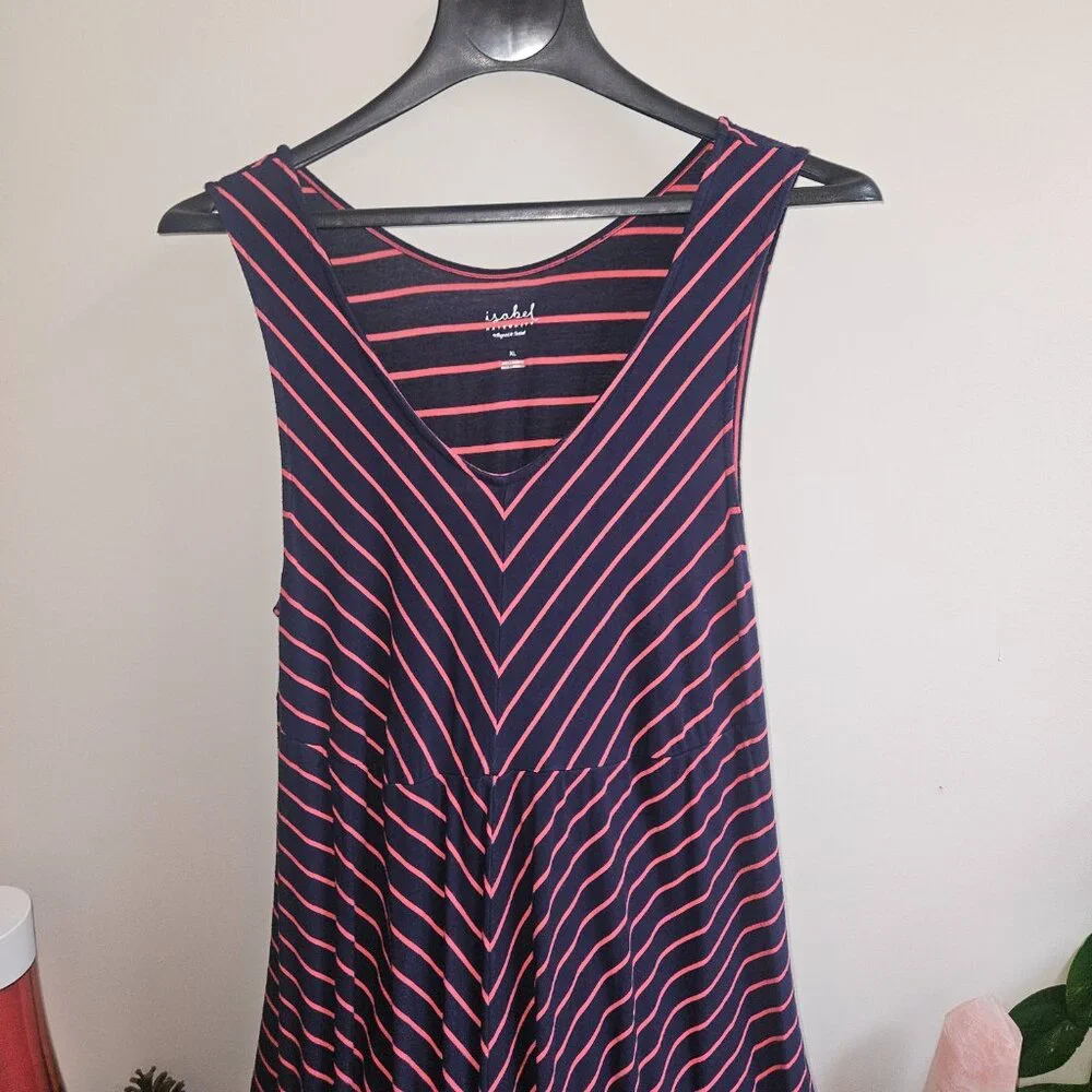 Isabel Maternity Striped Dress L-XL - Picture 2 of 4